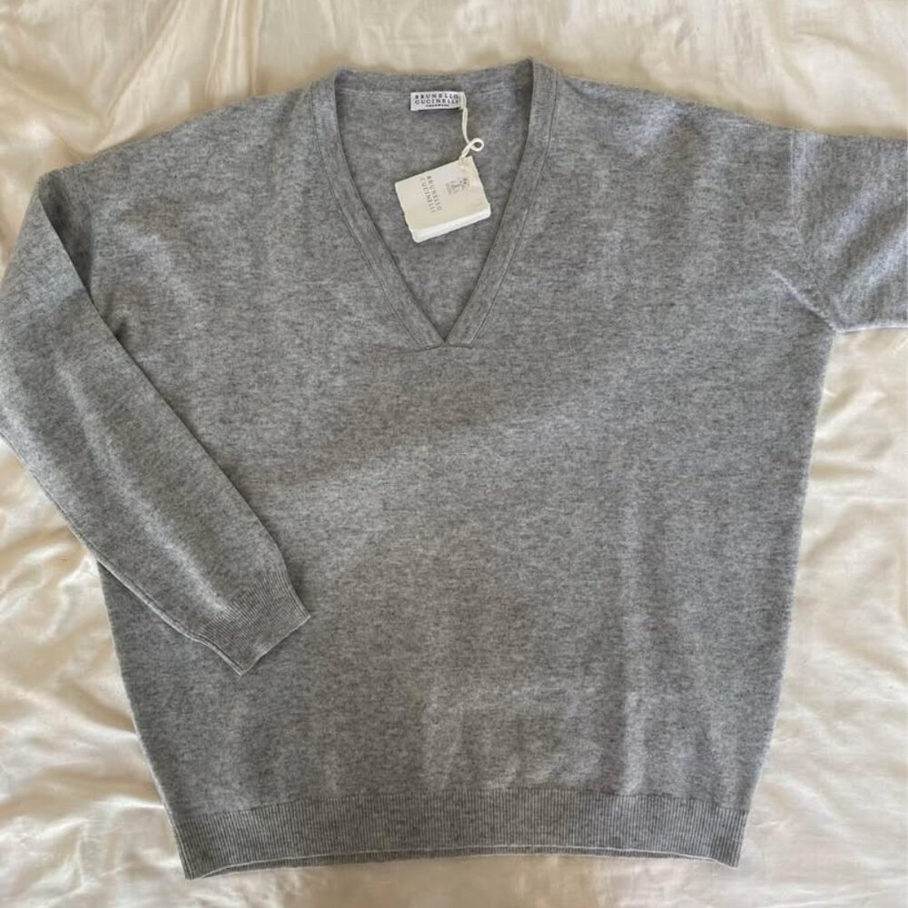 Brunello Cucinelli Cashmere Sweater with monili - NWT